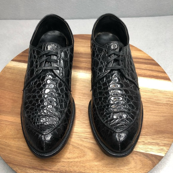Antique Edwin Clapp‎ Alligator 3-Eyelet Split-Toe Norweger Collector Shoe, Derby